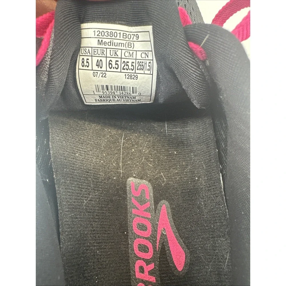 Brooks Ghost 15 Womens Running Shoes Size 8.5 Gary Pink Blue Sneakers 1203801B07 - Picture 14 of 16